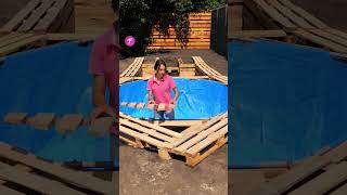 How She Saved 5000$ Building A Swimming Pool! #Shorts