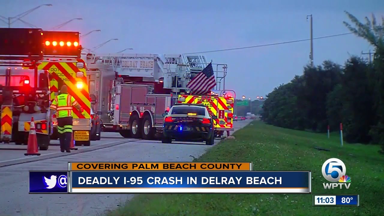 Driver killed in I-95 crash in southern Palm Beach County - YouTube