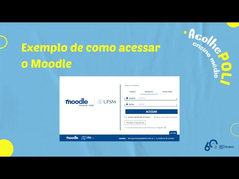 Exemplo de como acessar o Moodle