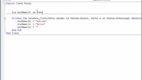Learning VB.NET (Visual Basics) tutorial 22 - Introduction to Arrays