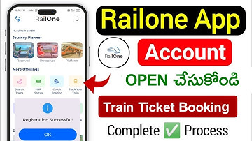 Rail One App Registration Telugu | How to create railone account | railone App user id and password