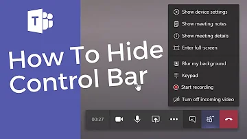 Como tirar a barra do Microsoft Teams?
