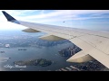 Aproximación y aterrizaje Nueva York La Guardia bonita vista Manhattan Airbus a220