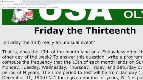 USACO Training Problem 1.2.3: Friday The Thirteenth