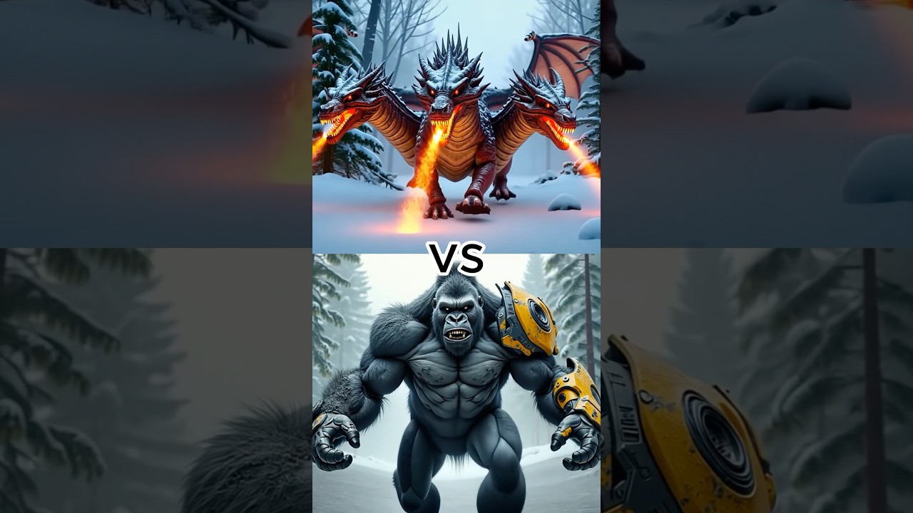 gorilla Vs dragon vs(Venom,Superman,Spider-Man,Hulk) 
