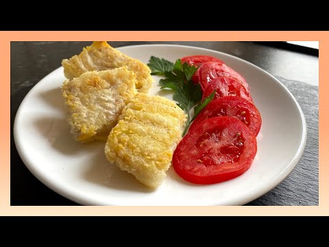 Receta fácil de pescado frito. Bacalao crujiente