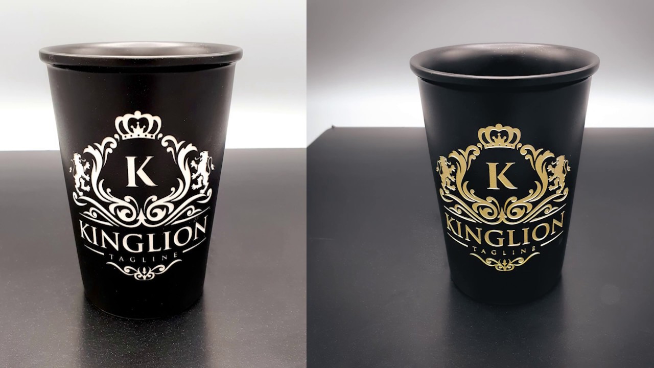 ImageBlast UltraPro Sandblasting and color filling a coffee mug