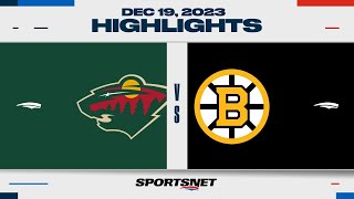 NHL Highlights | Wild vs. Bruins - December 19, 2023