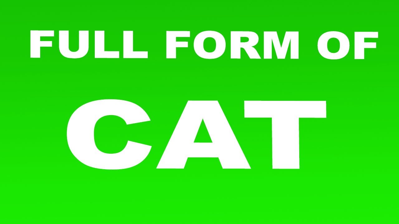 Full Form Of CAT What Is CAT Full Form CAT Abbreviation YouTube