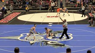 Colorado wrestling state tournament 106 3A 1st match loss Brayden PINed