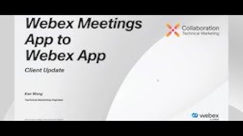 Updating Webex Desktop Meetings Client to the Webex App