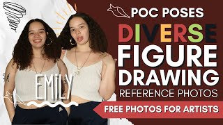 POC Poses: Black & Brown Figure Drawing Reference (Emily)