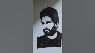 #alluarjun Drawing in stencil 🖌️