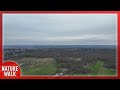A cloudy day at the stunning Wimbledon Common in London (Drone Footage)
