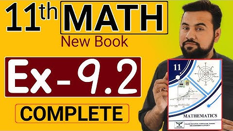 Class 11 maths chapter 9 Exercise 9.2 - 11th class Math - Exercise 9.2 - 1st year math ex-9.2