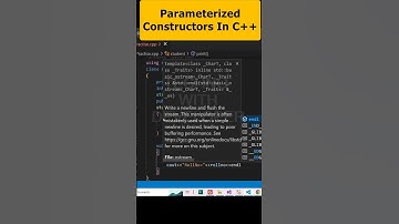 Parameterized constructor in C++ | Part 9 #youtubeshorts #ytshorts