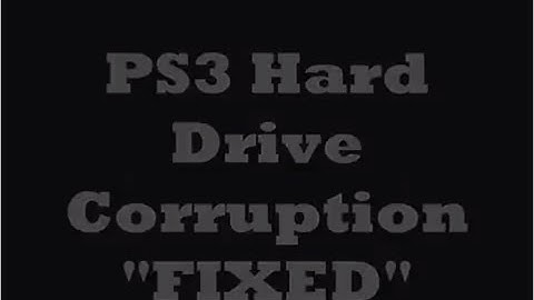 PS3 Harddrive corrupted Repair fix