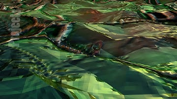 Green Low Poly Sea Abstract Background. Seamlessly Loopable.
