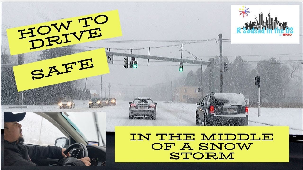 How to drive SAFE in the middle of a snow storm - YouTube