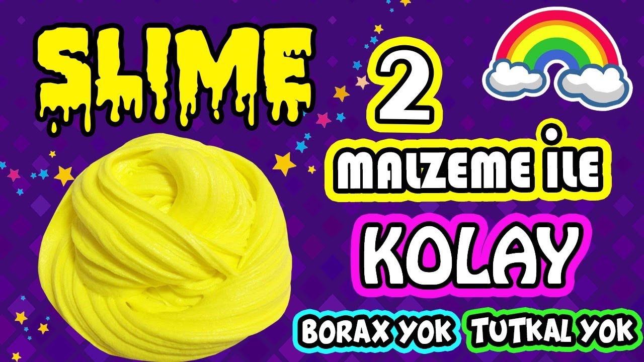 en kolay pofuduk slime yapimi borakssiz tutkalsiz masrafsiz ucuz nasil yapilir slaym hediyeler kendin yap maker