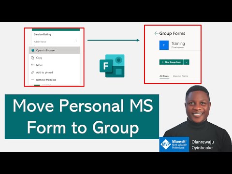 How to Move Personal MS Forms to Group
