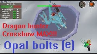 Max hits on Vorkath with dragonhunter and Opal bolts (e) Luck Lightning!