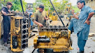 Restoration Of Caterpillar Grader Engine | How To Rebuild Diesel Engine
