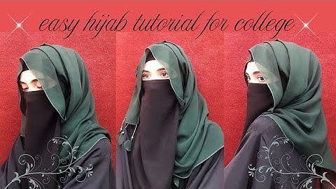 Easy hijab tutorial for college || hijab tutorial by Hannah shah
