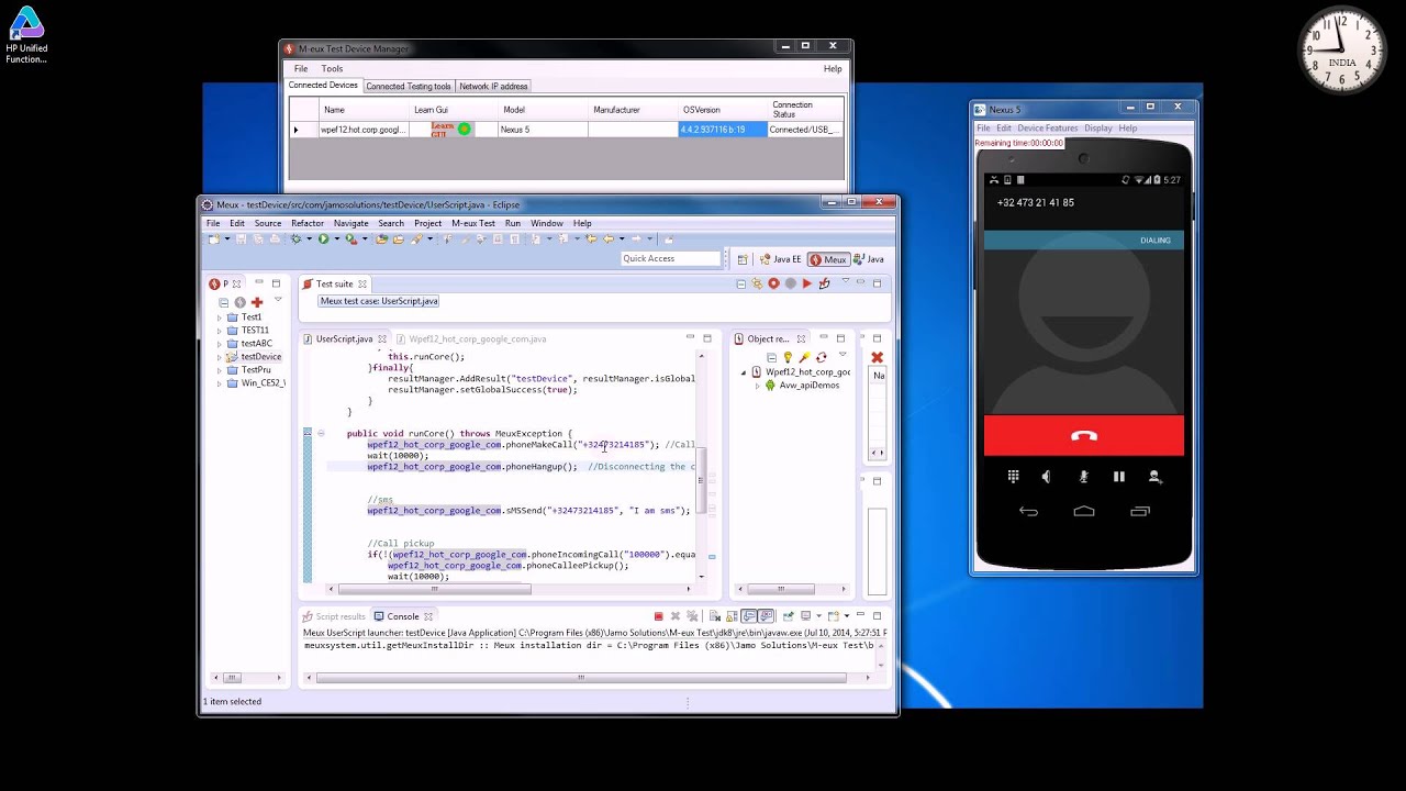 Test Automation of SMS, Phone Calls with M-eux Test and Remote TestKit