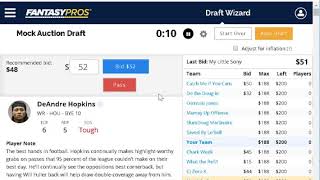 2019 Review Fantasypros Mock Auction Simulator