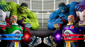 Hulk & Sigma Vs Hulk & Sigma [ Hard AI ] | Marvel vs Capcom: Infinite