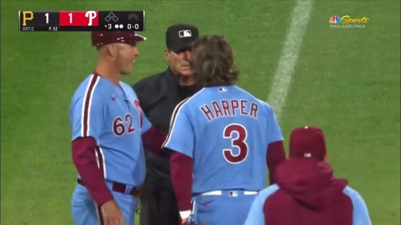 Bryce Harper Thrown out of the game for a bad call - YouTube