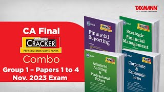 Taxmann's CA Final CRACKERs Combo | Group 1 – Papers 1 to 4 | Nov. 2023 Exam