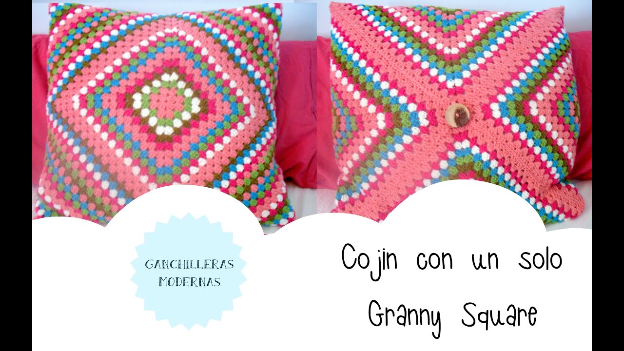 Cojín con un solo Granny Square / TUTORIAL