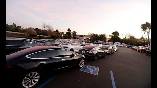 Madonna Inn's Tesla charging station was packed with Teslas