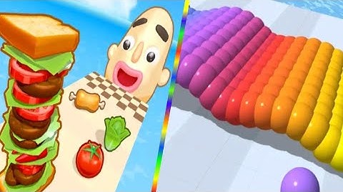 🎮Canvas Run vs Sandwich Runner All Levels - New Max Level Android,Ios Mobile Gameplay