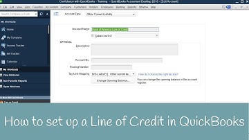 How to setup a Line of Credit in QuickBooks