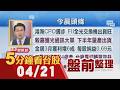 那指終止13連漲!台積技術論壇明登場 A14進程受矚!鴻海CPO邁步 FII全光交換機出貨旺!三星LPDDR4停產 罷工行動倒數計時｜主播鄧凱銘｜【5分鐘看台股】20260421｜非凡財經新聞