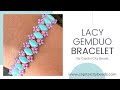 Lacy gemduo bracelet by capital city beads bead weaving tutorial jewelry making seed beads