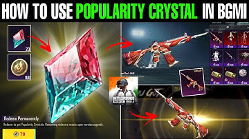 How To Use Popularity Crystal In Bgmi 🔥| Popularity Crystal Use Kaise kre