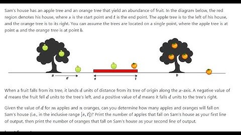 Apple and Orange using python3 [HackerRank