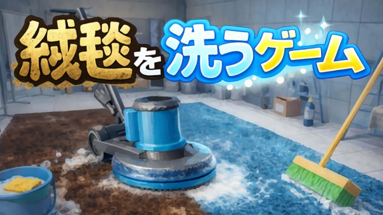 夏も本番だし絨毯洗うぞ～【絨毯を洗うゲーム】