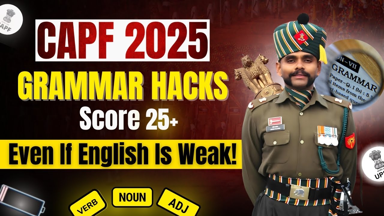 CAPF Grammar Hacks: Score 20+ Even If English Is Weak! ✅