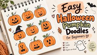Easy Halloween Pumpkin Doodles for Beginners 🎃 | Cute & Simple Pumpkin Drawing Tutorial#neensdoodles
