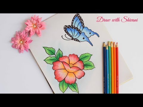 butterfly - Google Search | Pencil drawings of flowers, Flower drawing, Butterfly  drawing