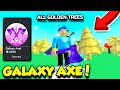 I Bought The GALAXY AXE In Timber And Made ALL TREES GOLDEN!! (Roblox)