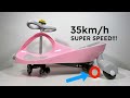 Jai construit une voiture  bascule super rapide avec des roues de skateboard lectrique 