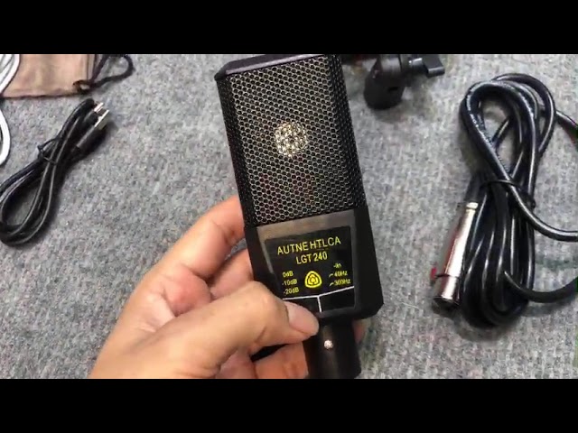 Comno mic thu âm LGT 240 và sound card k9 chuyển để karaoke ghi âm và pk mạng xã hội