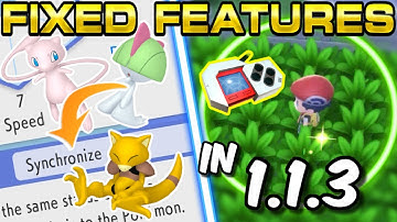 FIXED FEATURES in 1.1.3 - The Brilliant Diamond & Shining Pearl Update Didn