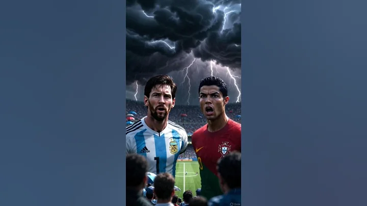 Ronaldo vs Messi in the Storm… Until THIS Happened😳⚡#shorts #youtubeshorts #football #ronaldo #messi